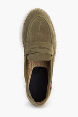 Alpargata Mocasín Serraje Kaki
