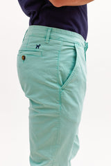 Pantalón Chino Slim Turquesa