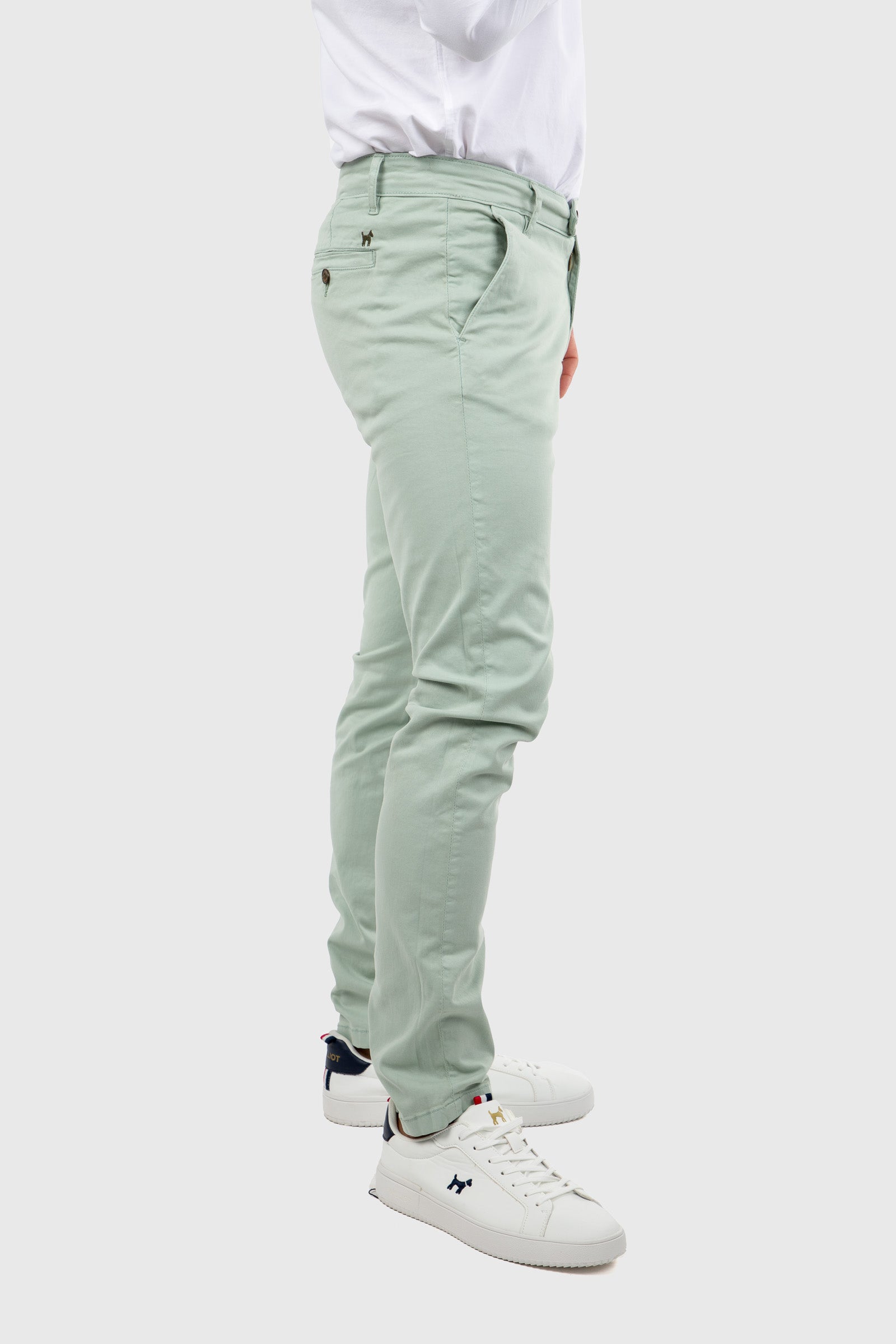 Pantalón Chino Slim Verde Menta