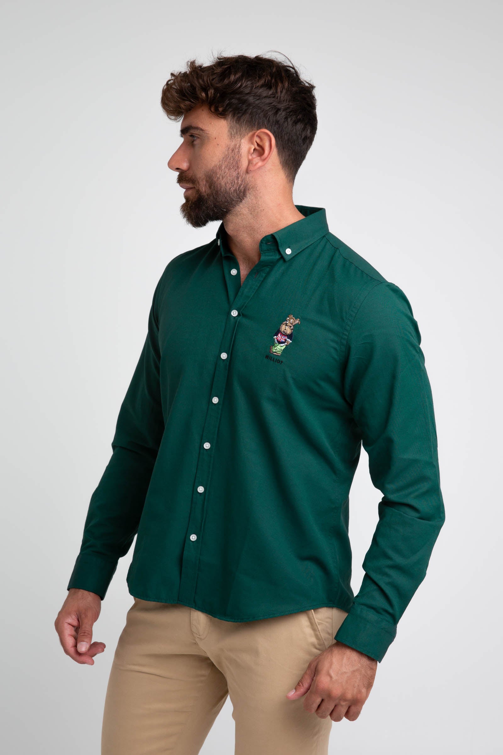 Camisa Oxford MrWilliot Verde Botella