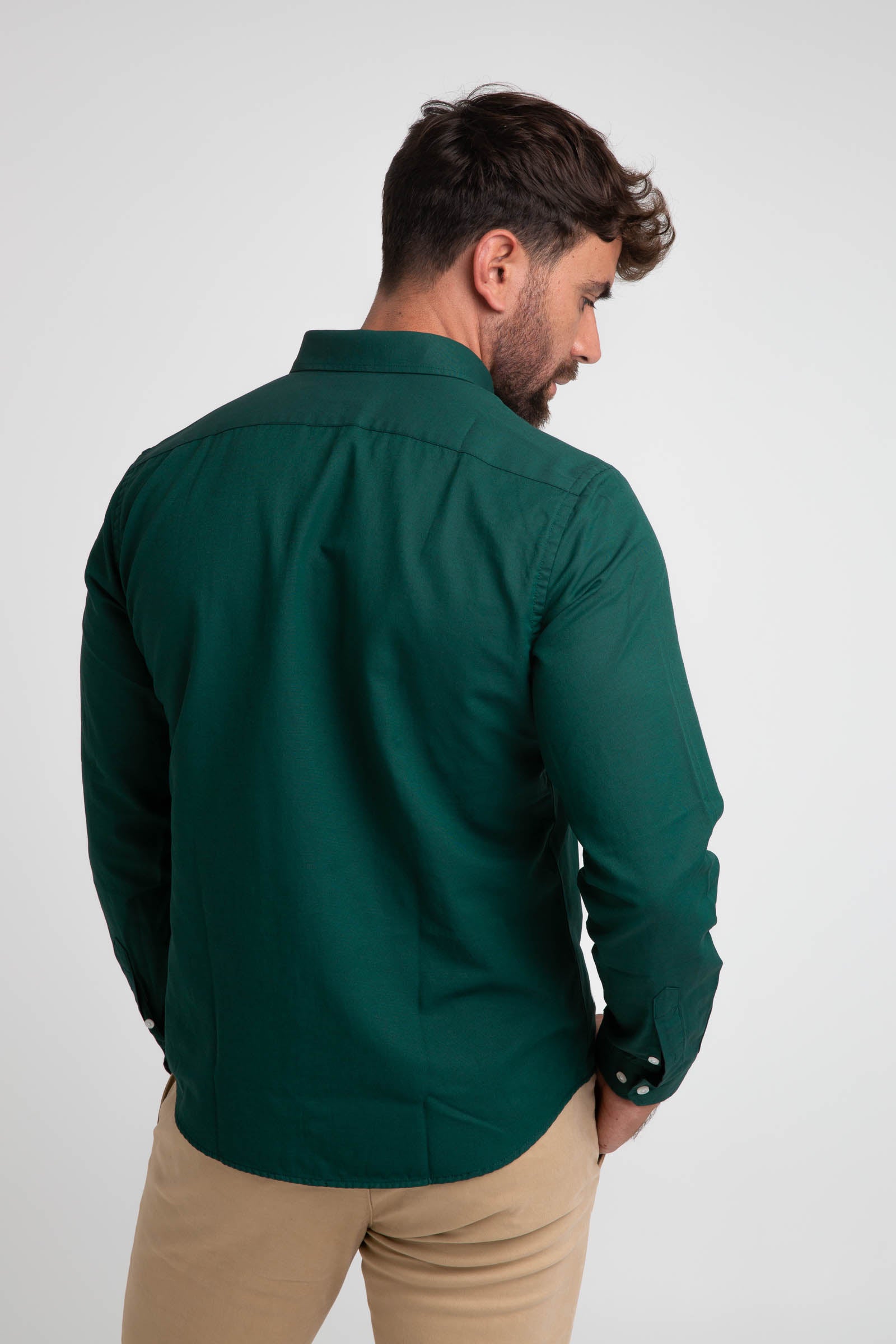 Camisa Oxford MrWilliot Verde Botella