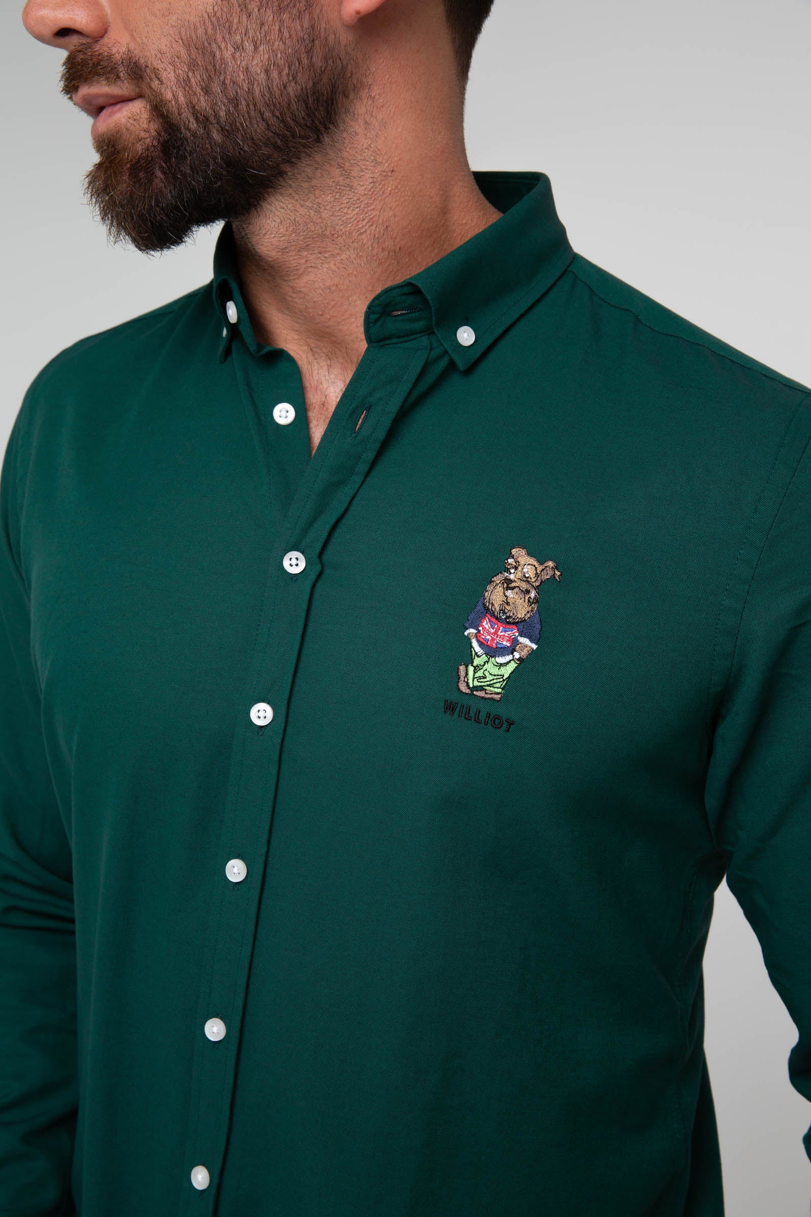 Camisa Oxford MrWilliot Verde Botella