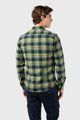 Camisa Viella Marino Verde Amarillo Slim Fit