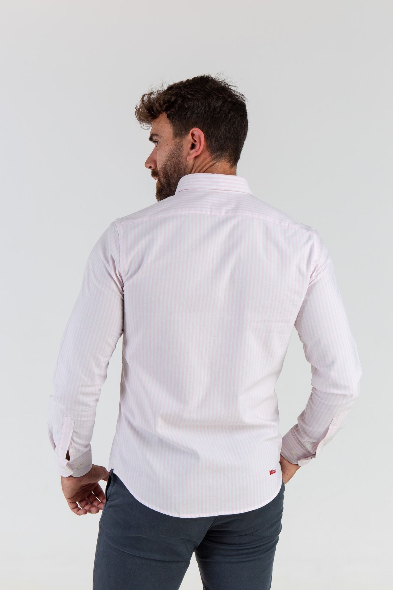 Camisa Raya Oxford Rosa Claro