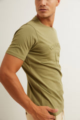 Camiseta Logo Relieve Khaki