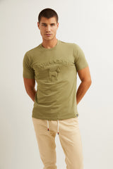 Camiseta Logo Relieve Khaki