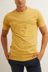 Camiseta Logo Relieve Mostaza