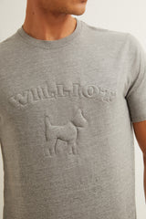 Camiseta Logo Relieve Gris Melange