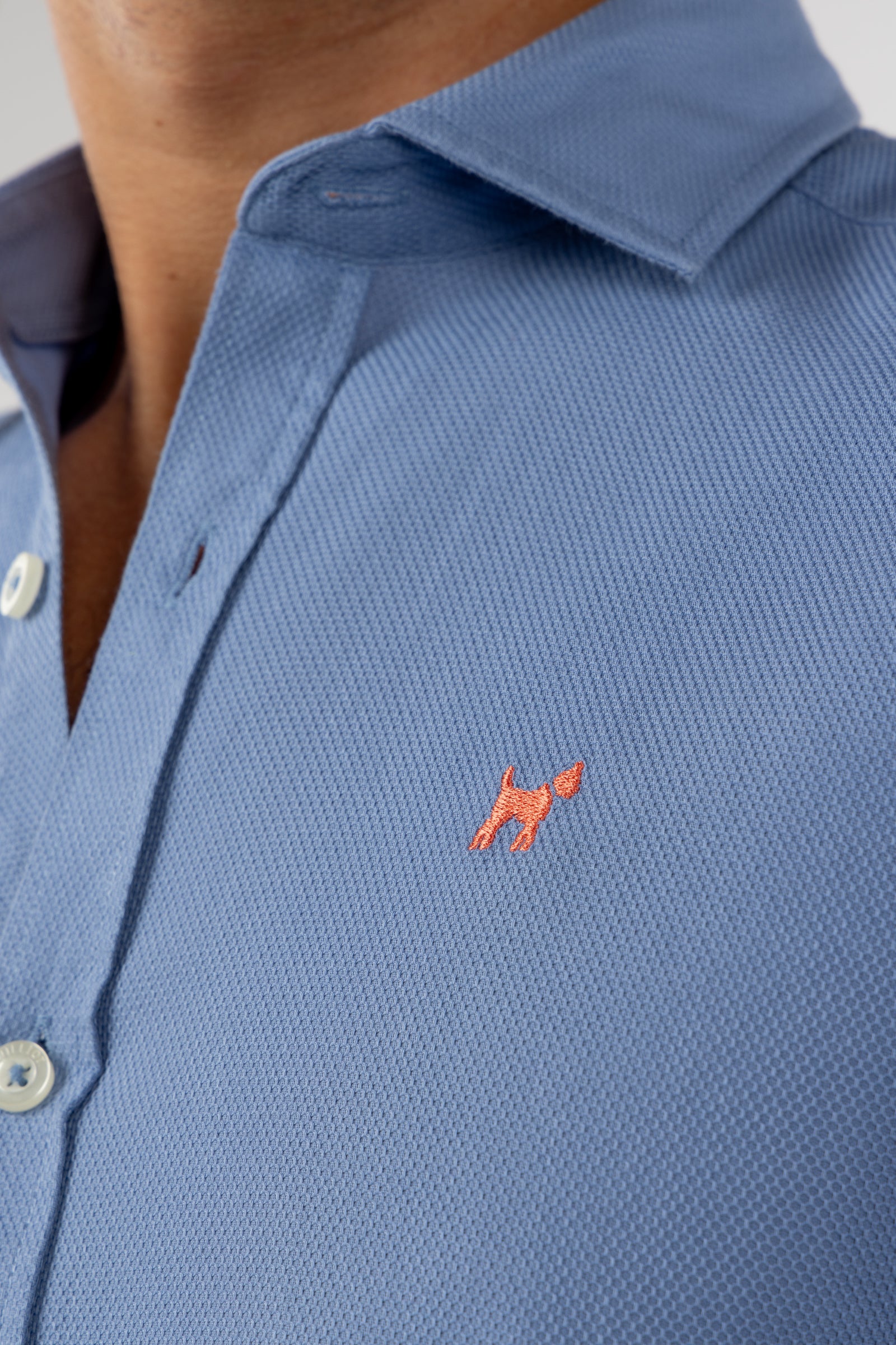 Camisa Micro Estructura Marino