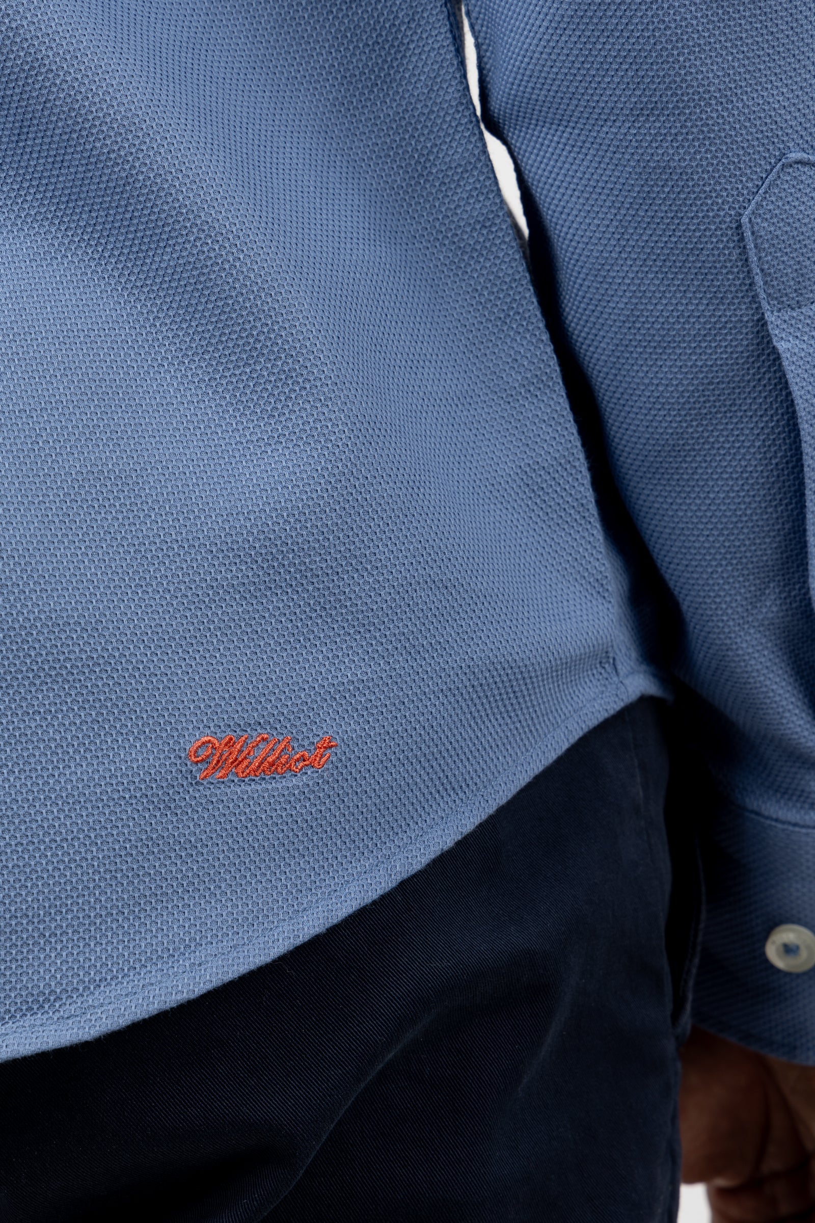 Camisa Micro Estructura Marino