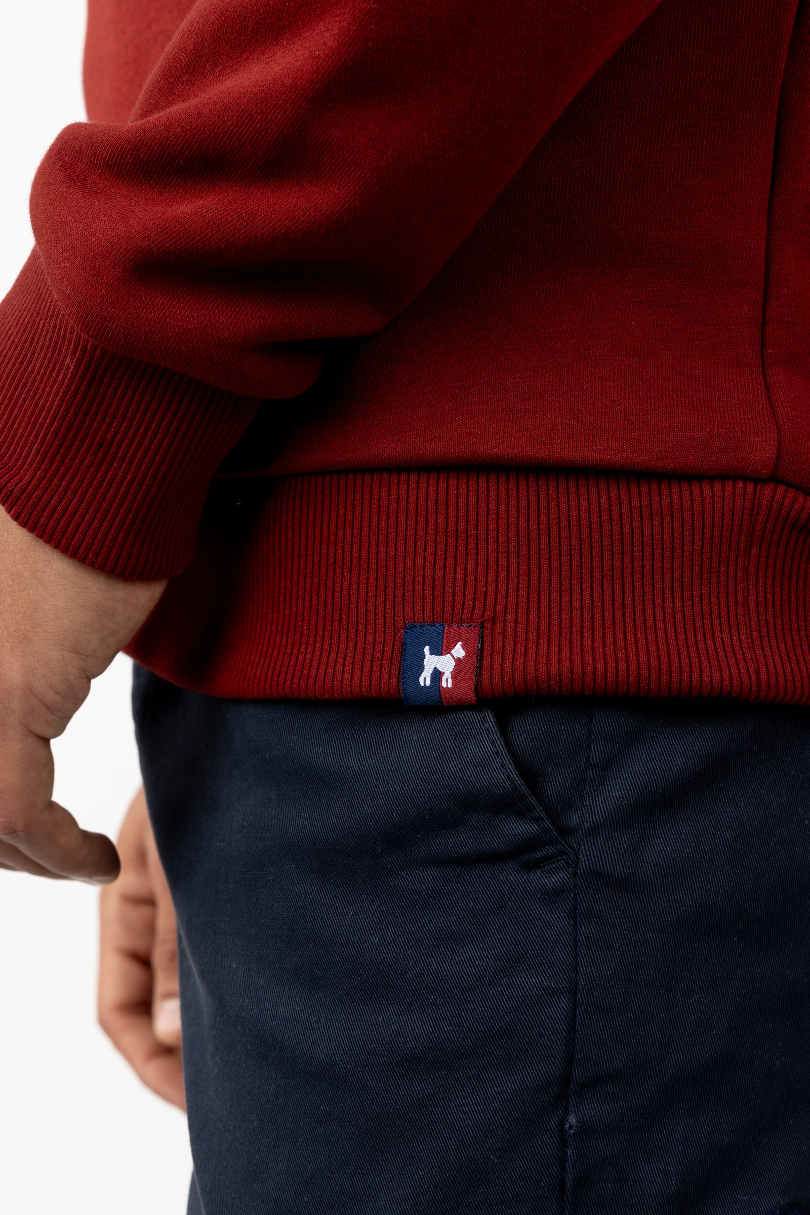 Sudadera Parche Bandera Burdeos