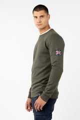 Sudadera Parche Bandera Khaki