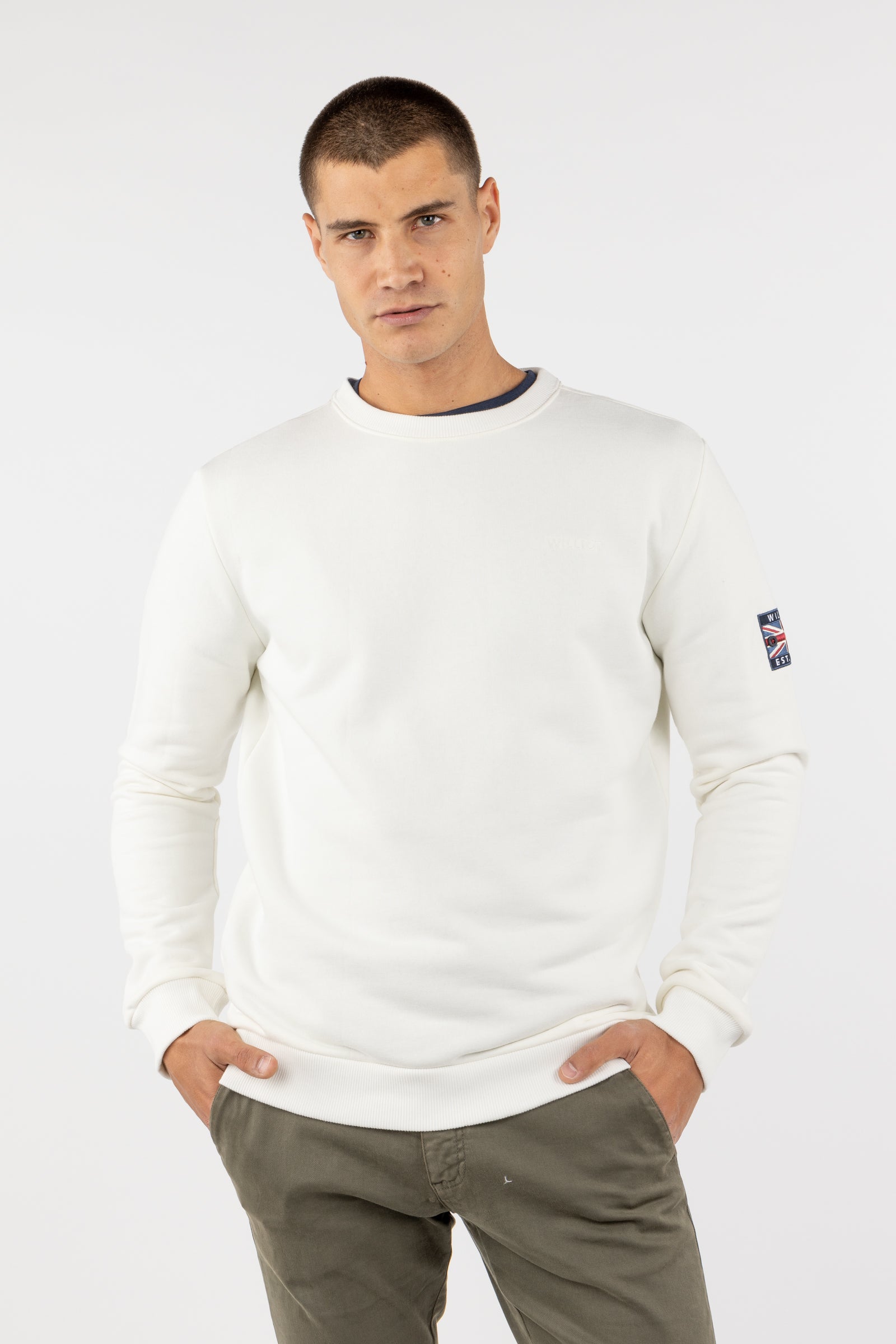 Sudadera Parche Bandera Crema