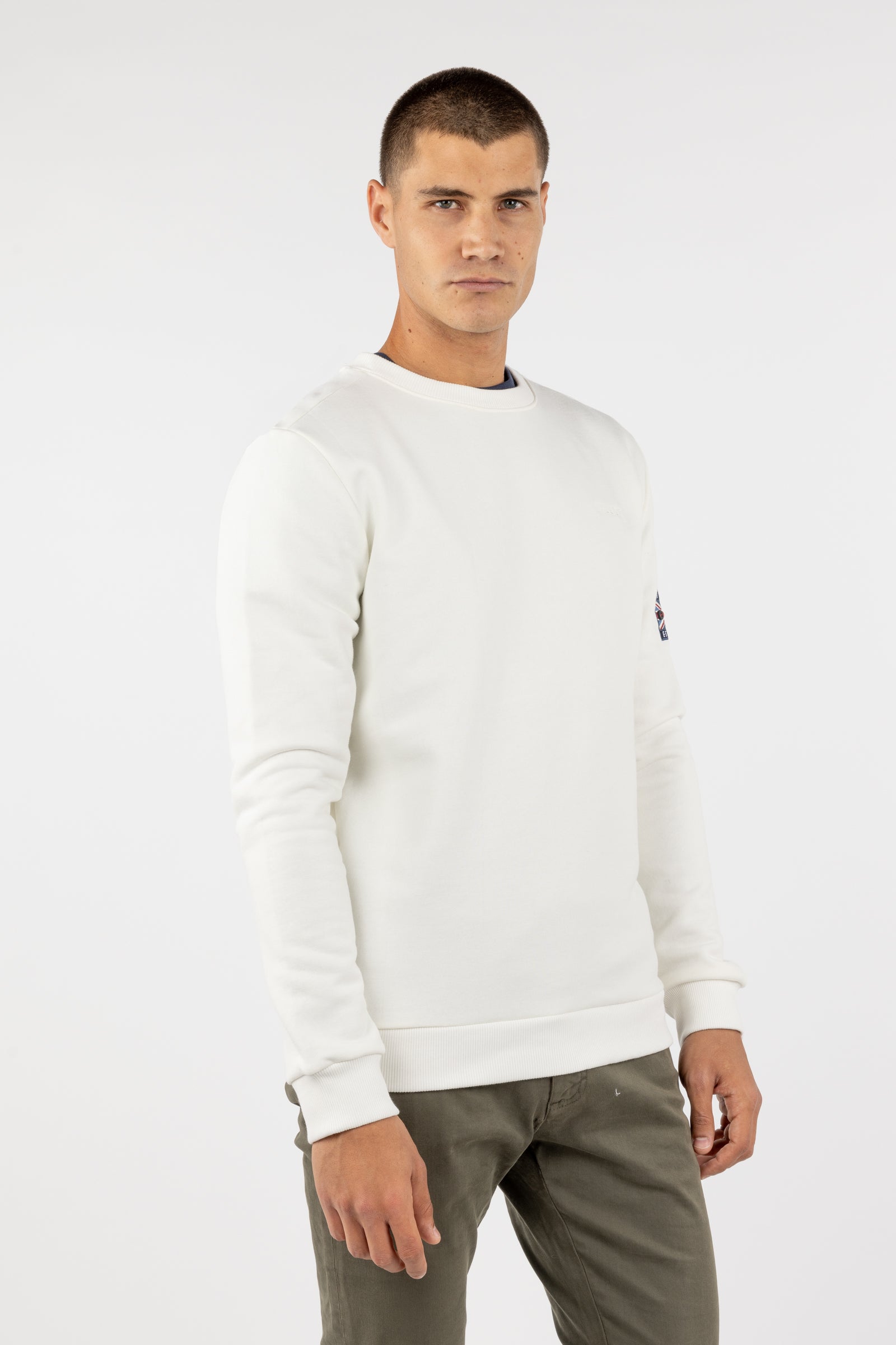 Sudadera Parche Bandera Crema