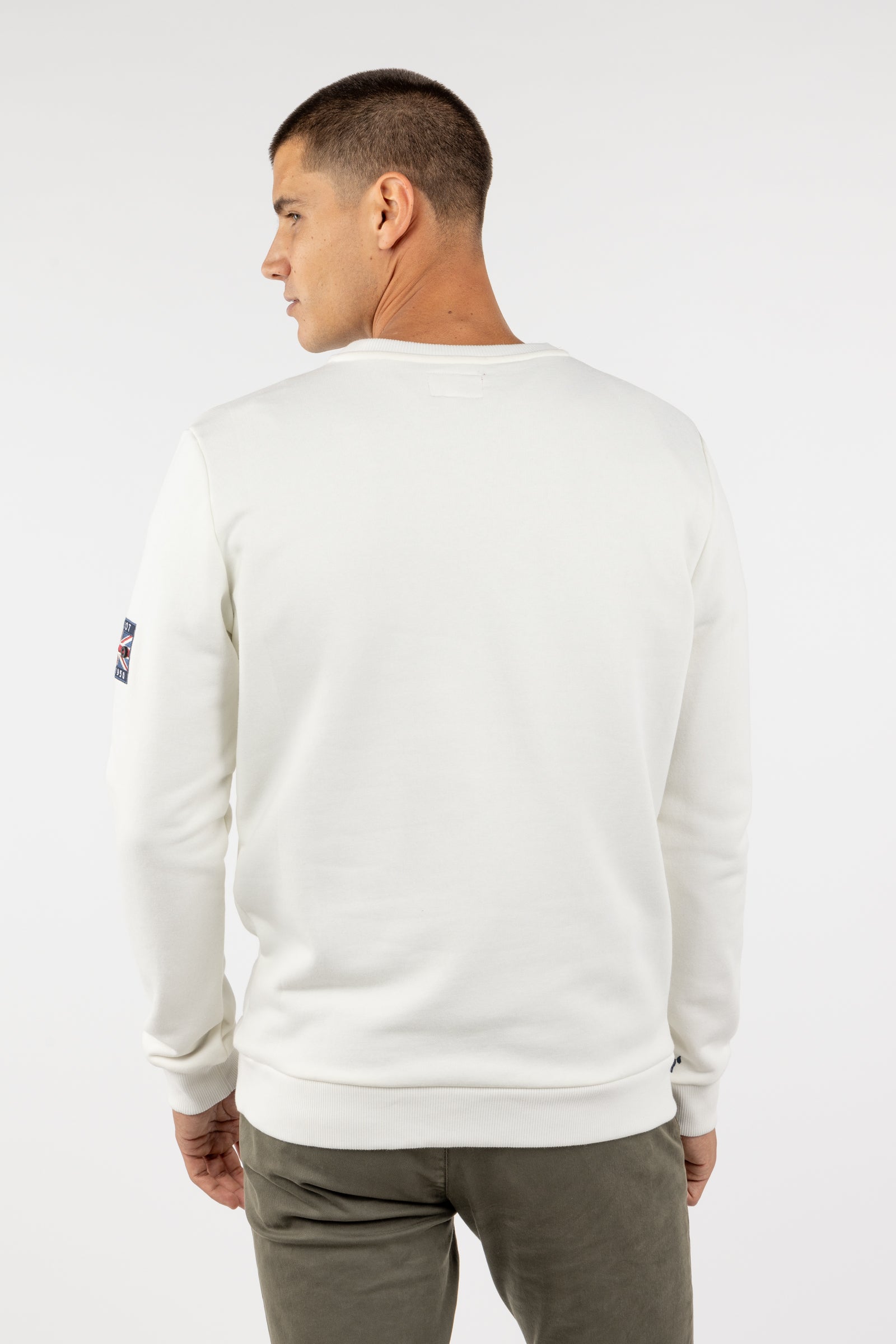 Sudadera Parche Bandera Crema