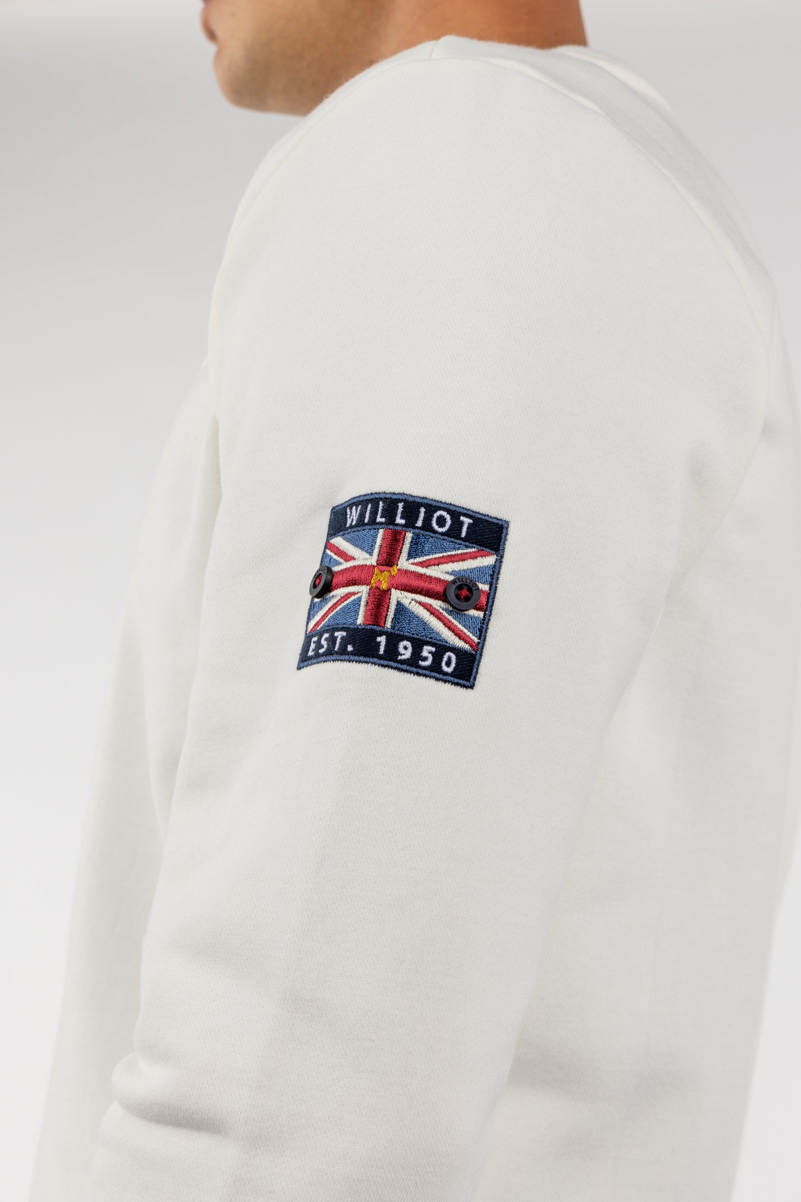 Sudadera Parche Bandera Crema