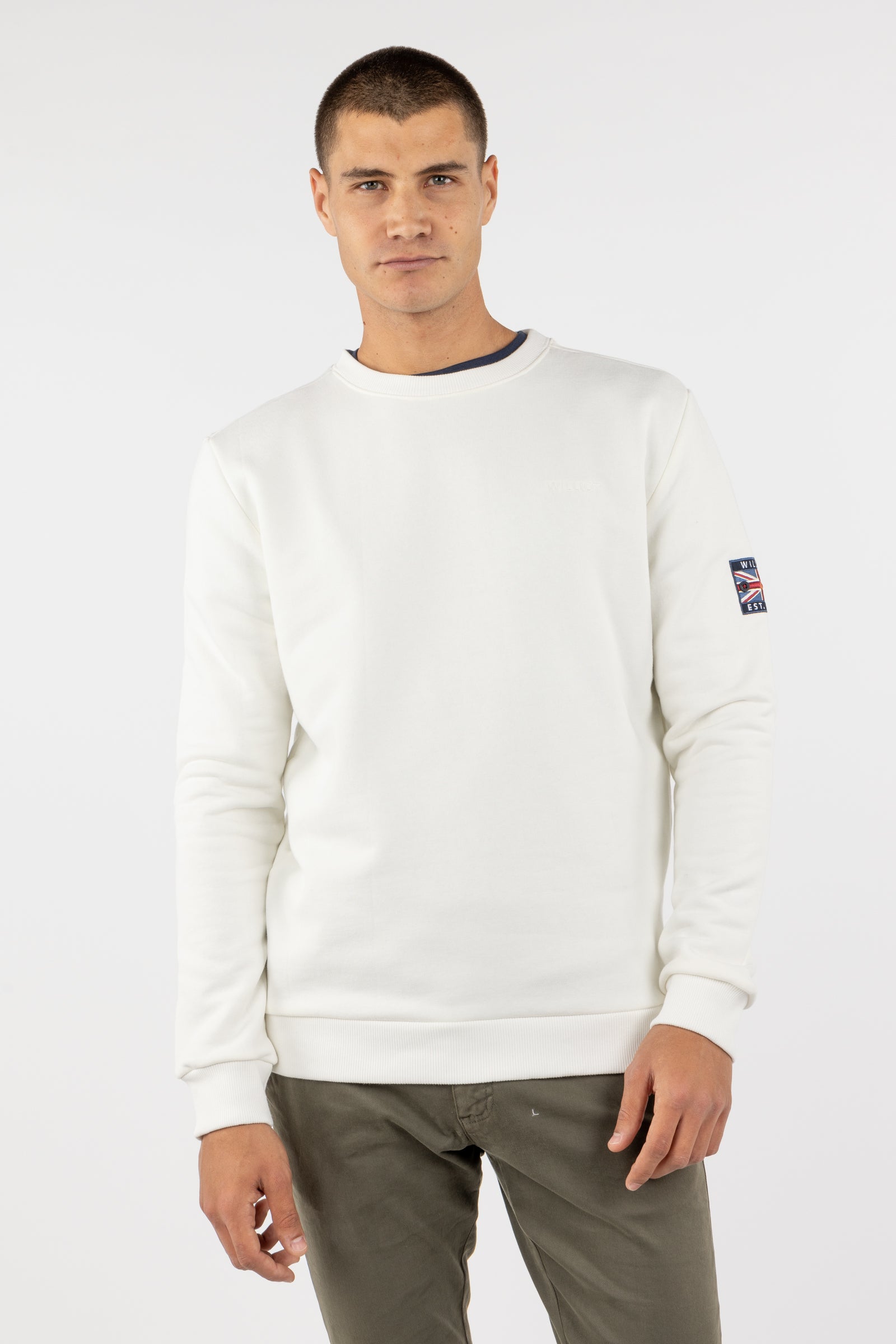 Sudadera Parche Bandera Crema