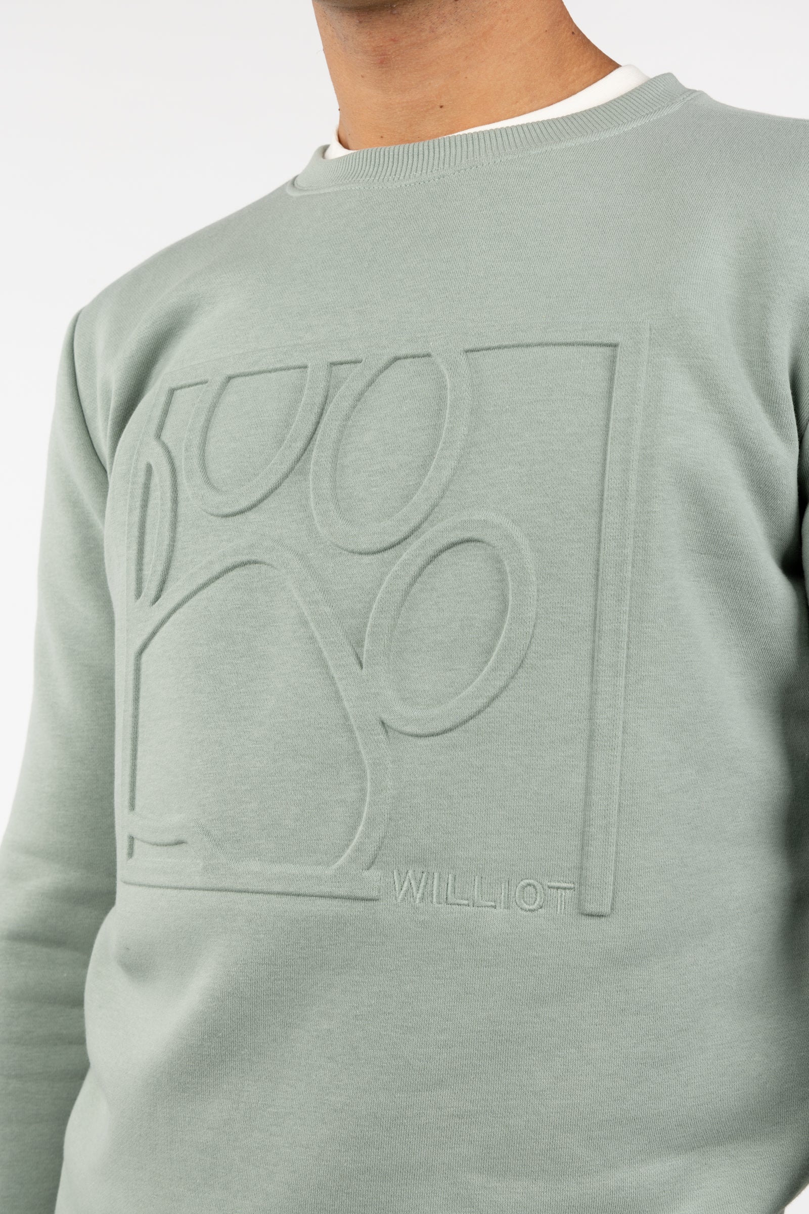 Sudadera Huella Relieve Khaki Suave