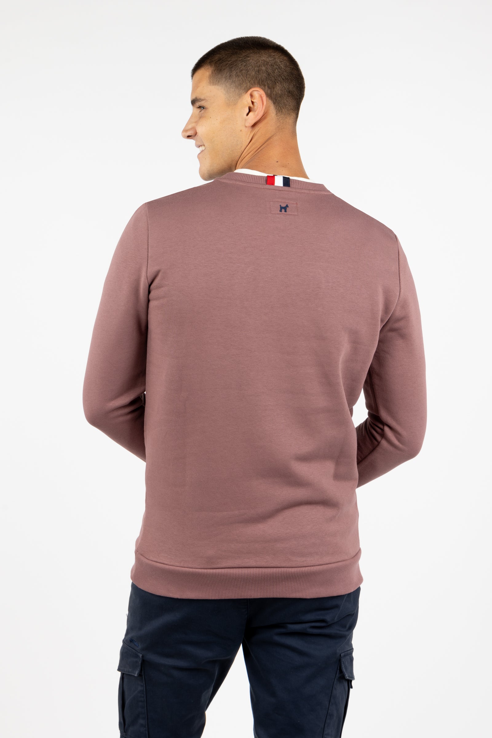 Sudadera Huella Relieve Burdeos