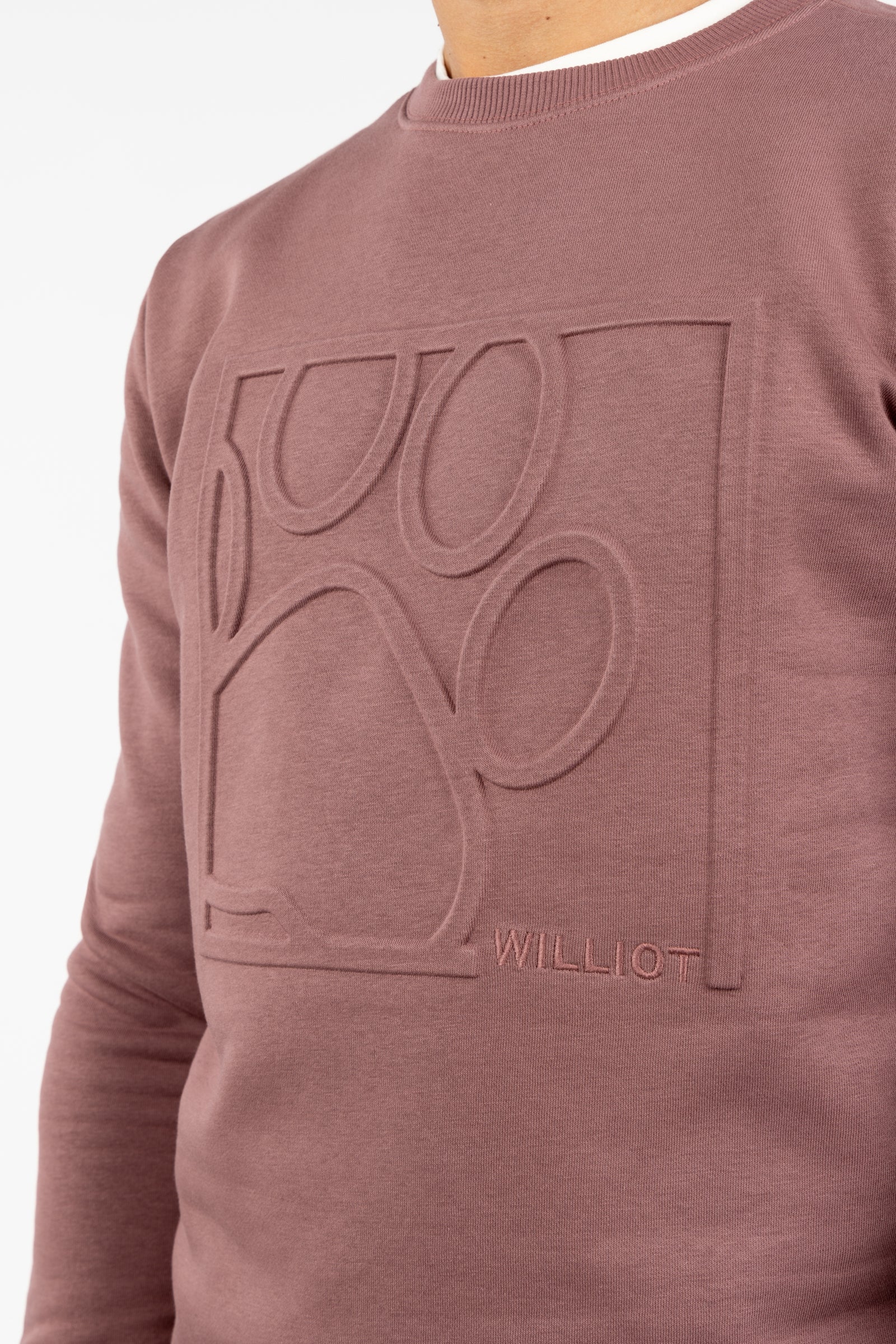 Sudadera Huella Relieve Burdeos