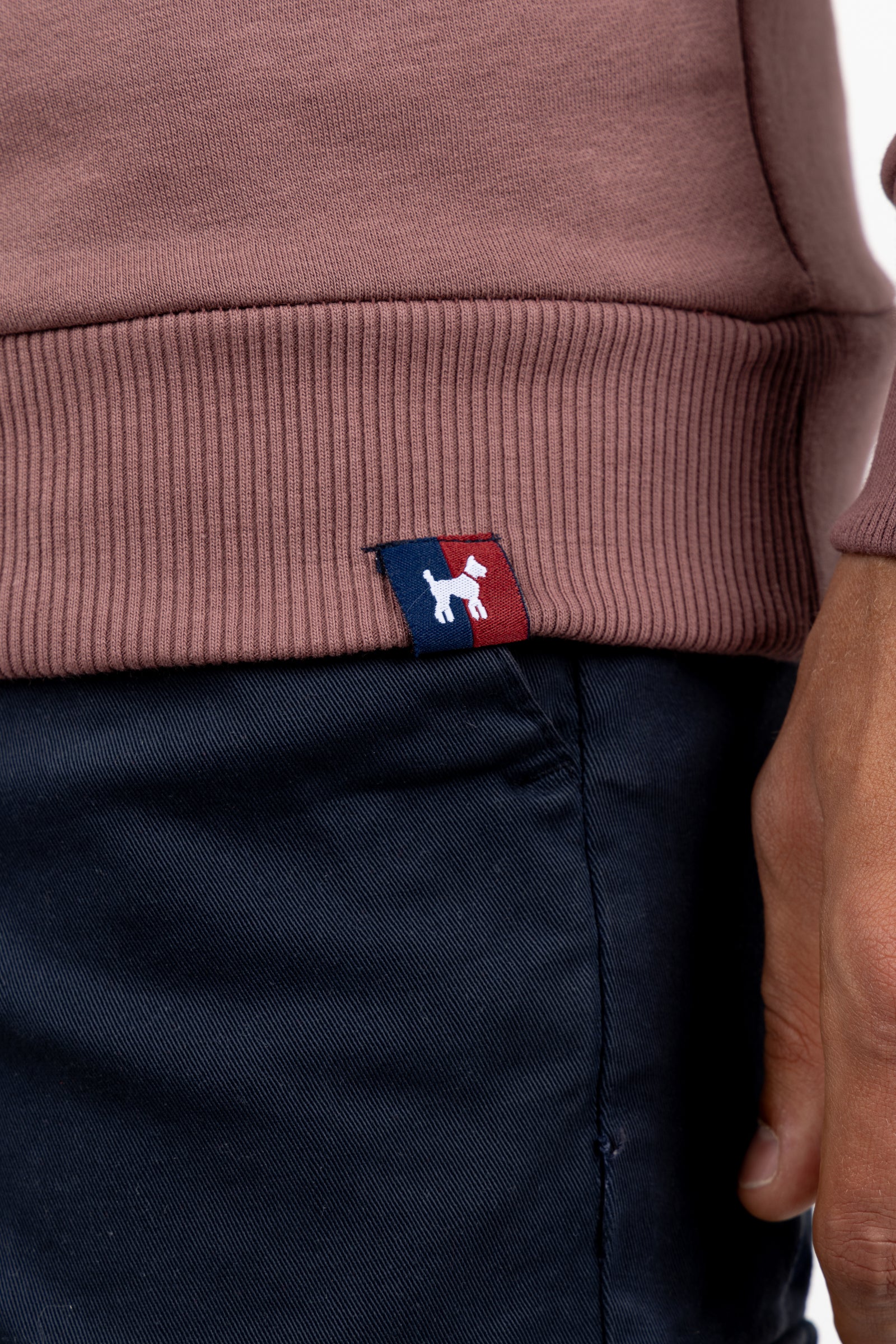 Sudadera Huella Relieve Burdeos