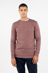 Sudadera Huella Relieve Burdeos