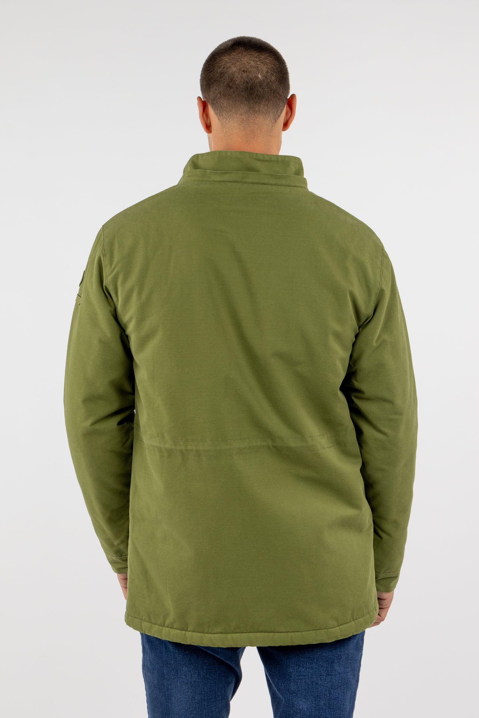 Parka Clásica Capucha Khaki