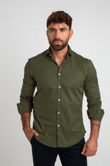 Camisa Garment Dyed Verde Militar