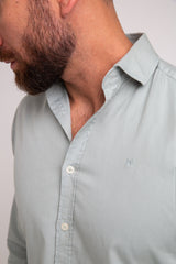 Camisa Garment Dyed Verde Pato