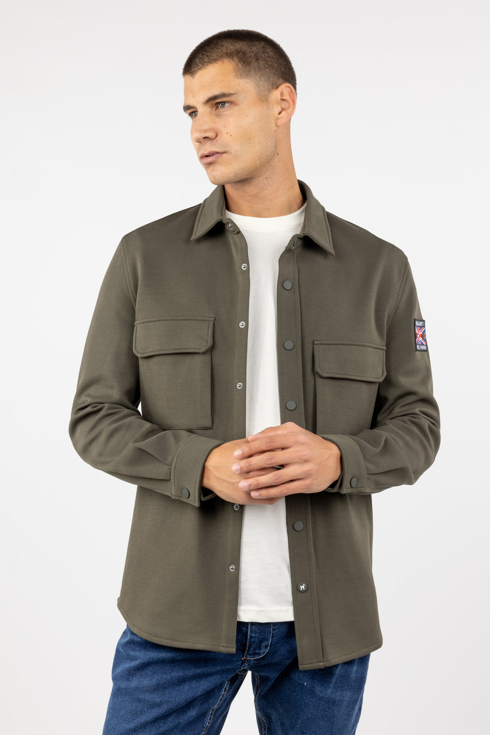 Camisa De Vestir Verde Militar Hombre Outfit Con Camisa Verde