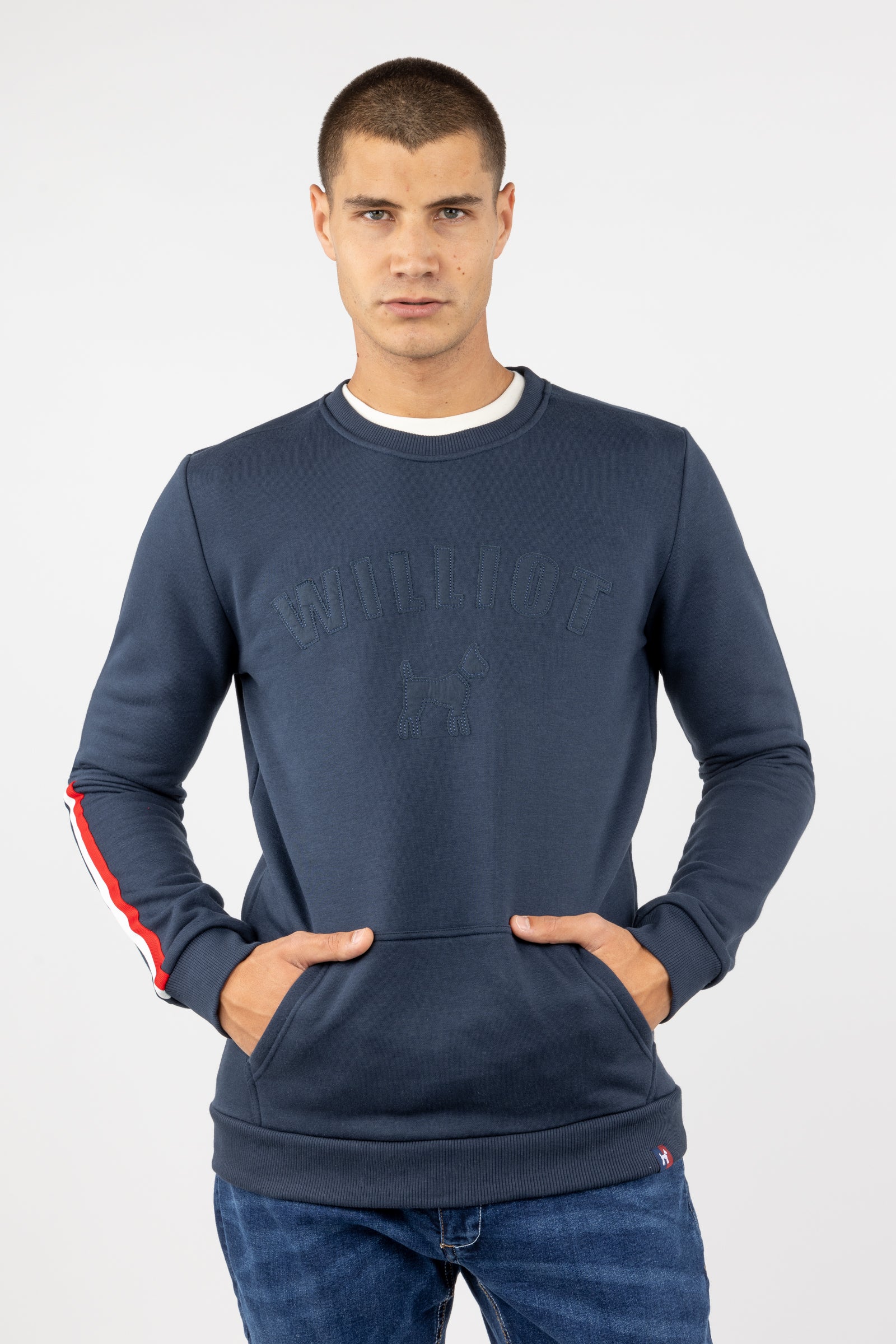 Sudadera Logo Tipo Parche Marino