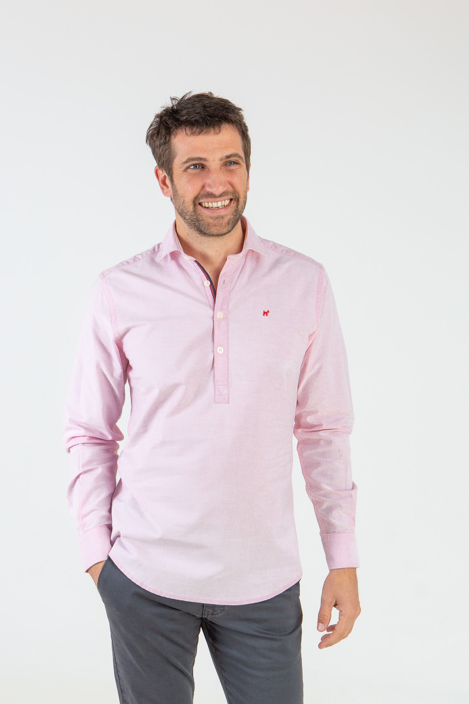 Camisa Polera Oxford Rosa