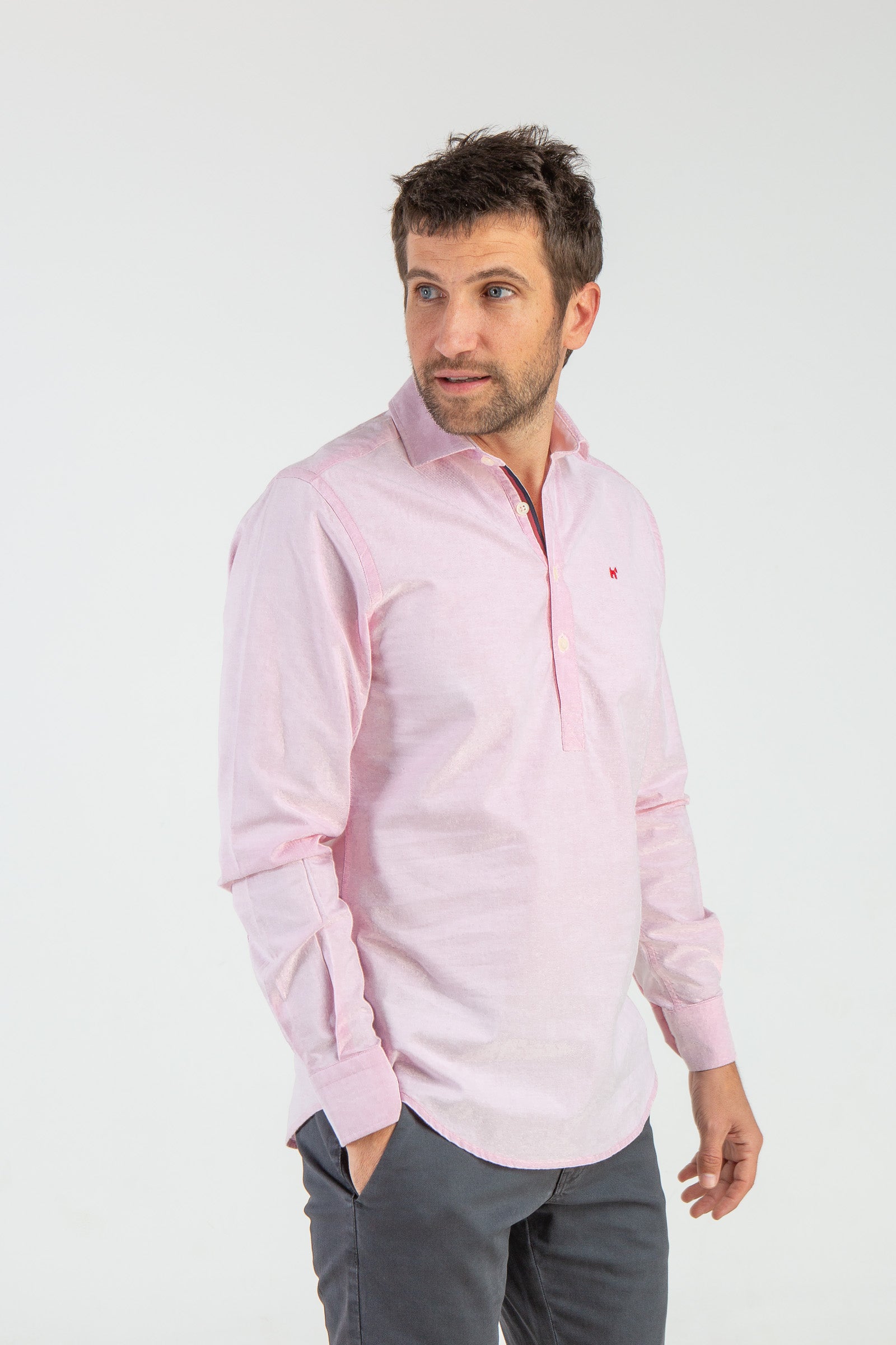 Camisa Polera Oxford Rosa