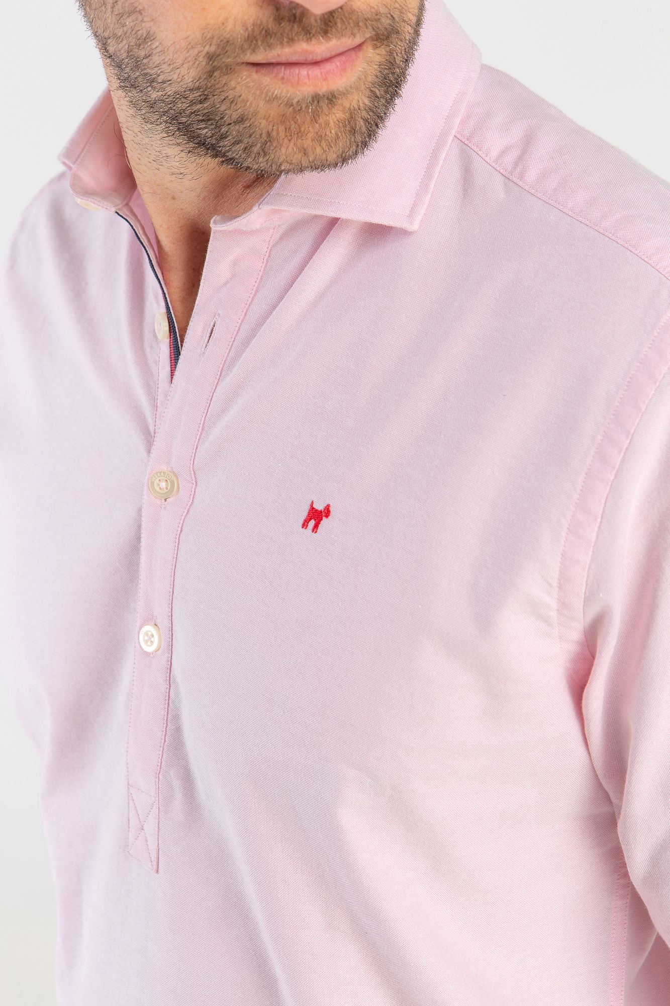 Camisa Polera Oxford Rosa