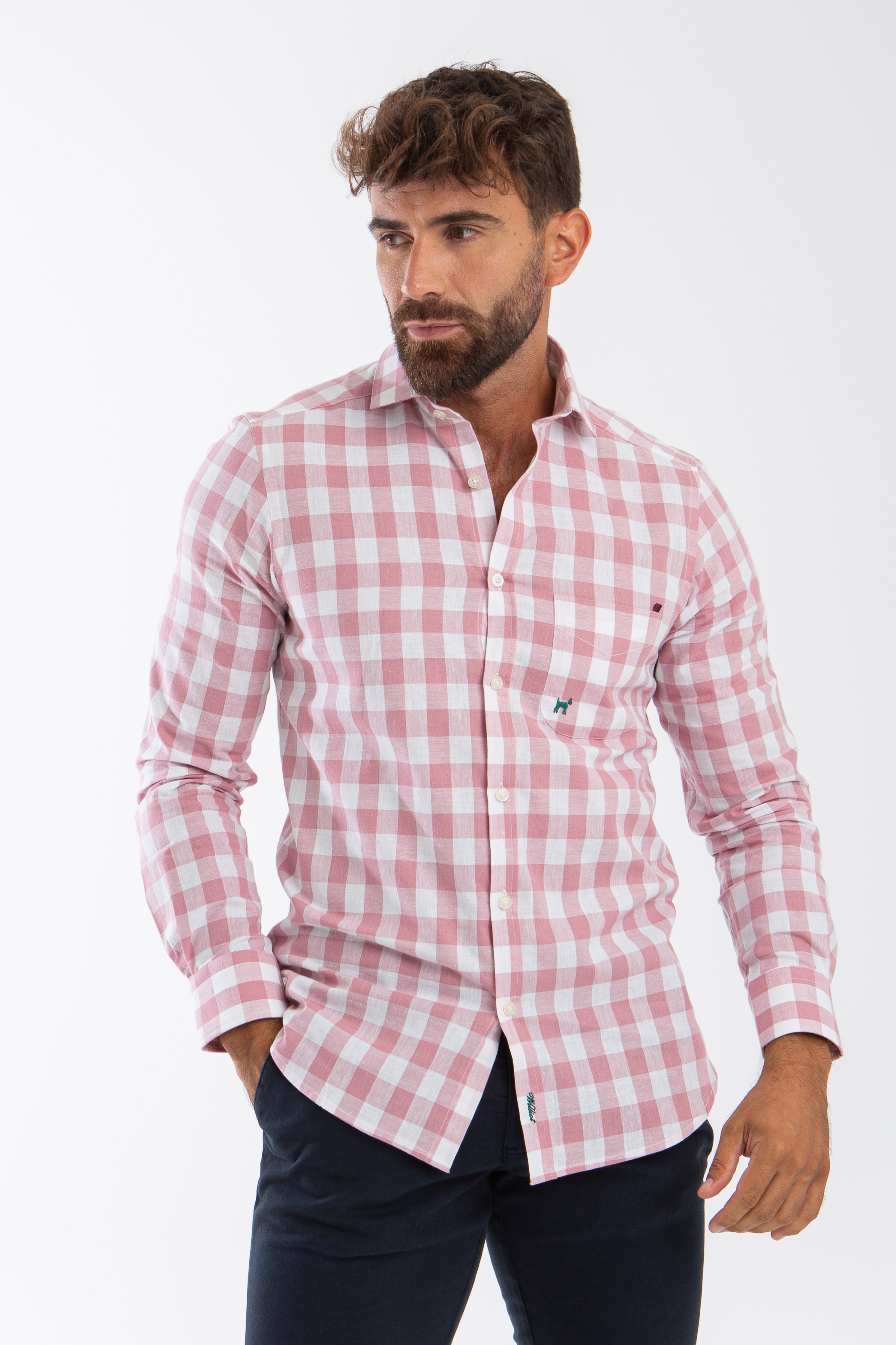 Camisa Cuadro Grande Marsala