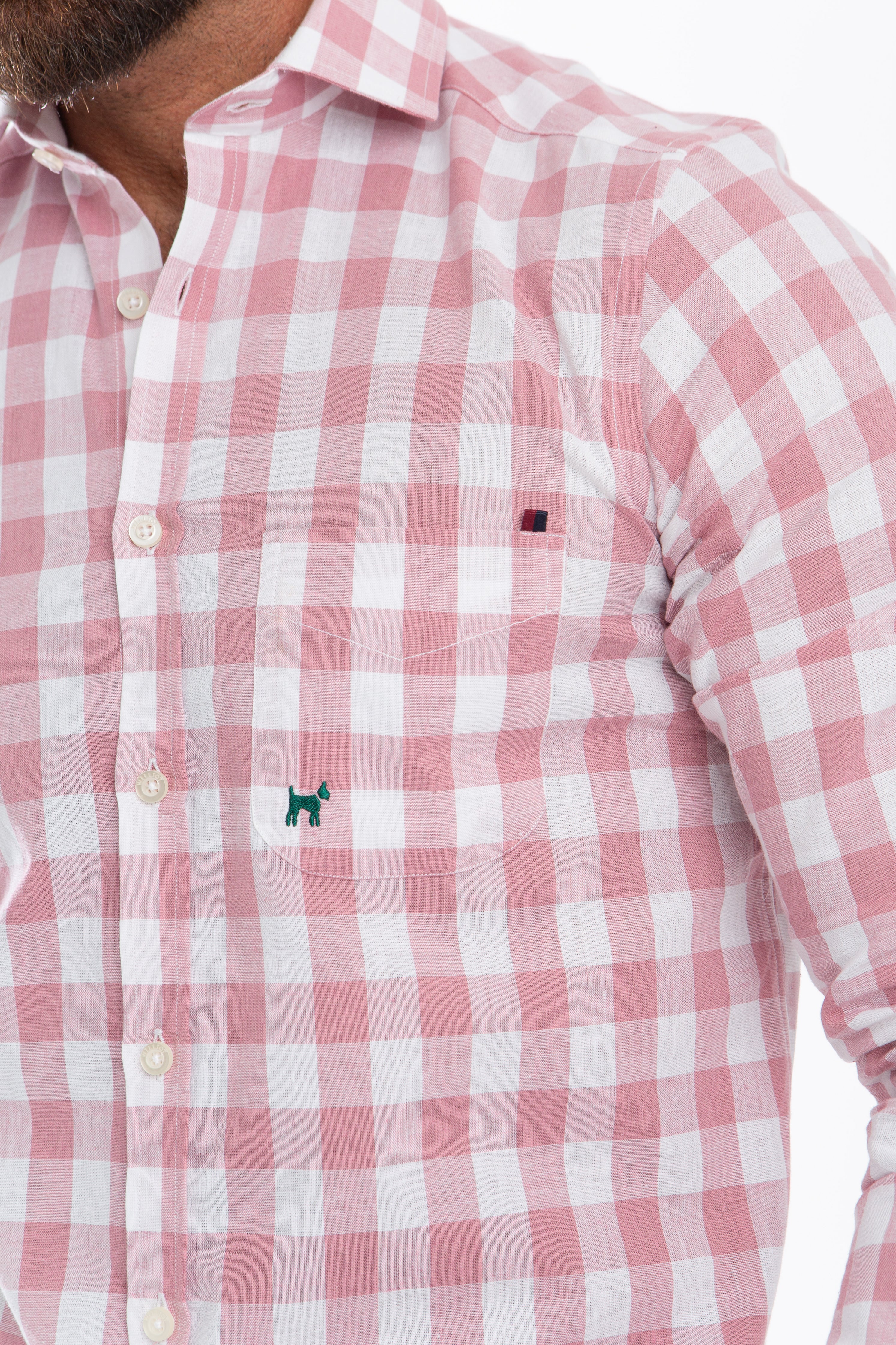 Camisa Cuadro Grande Marsala