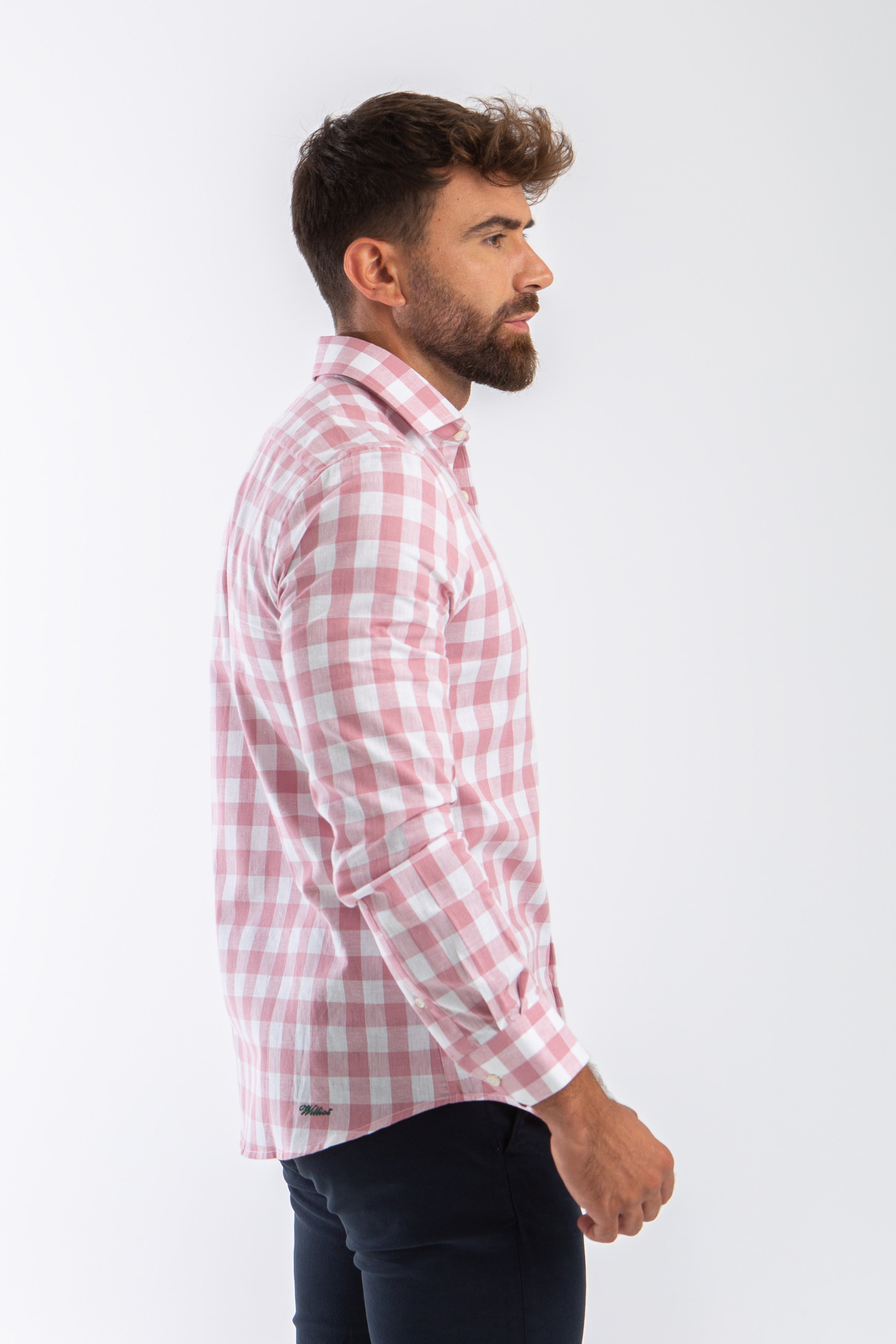 Camisa Cuadro Grande Marsala
