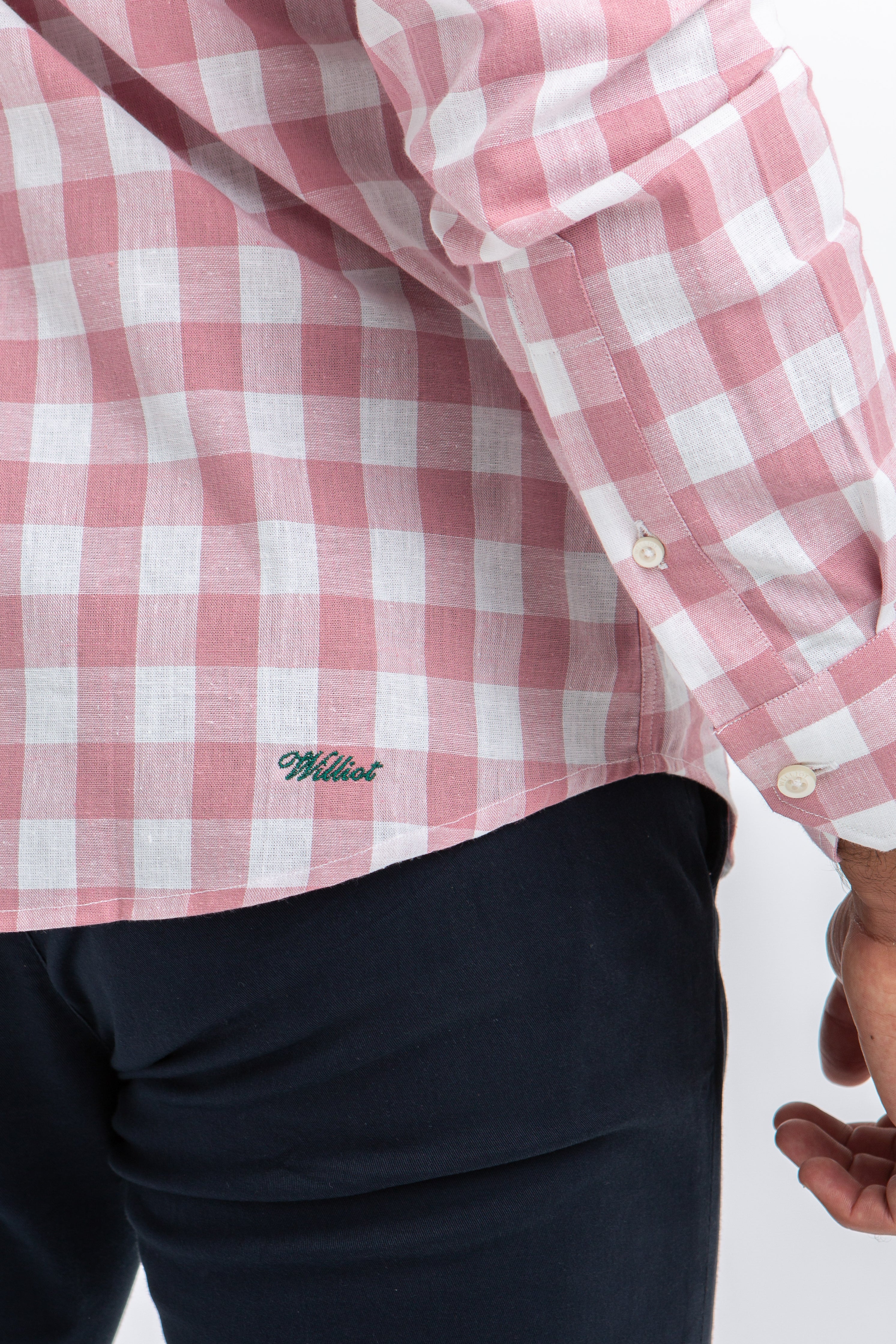 Camisa Cuadro Grande Marsala