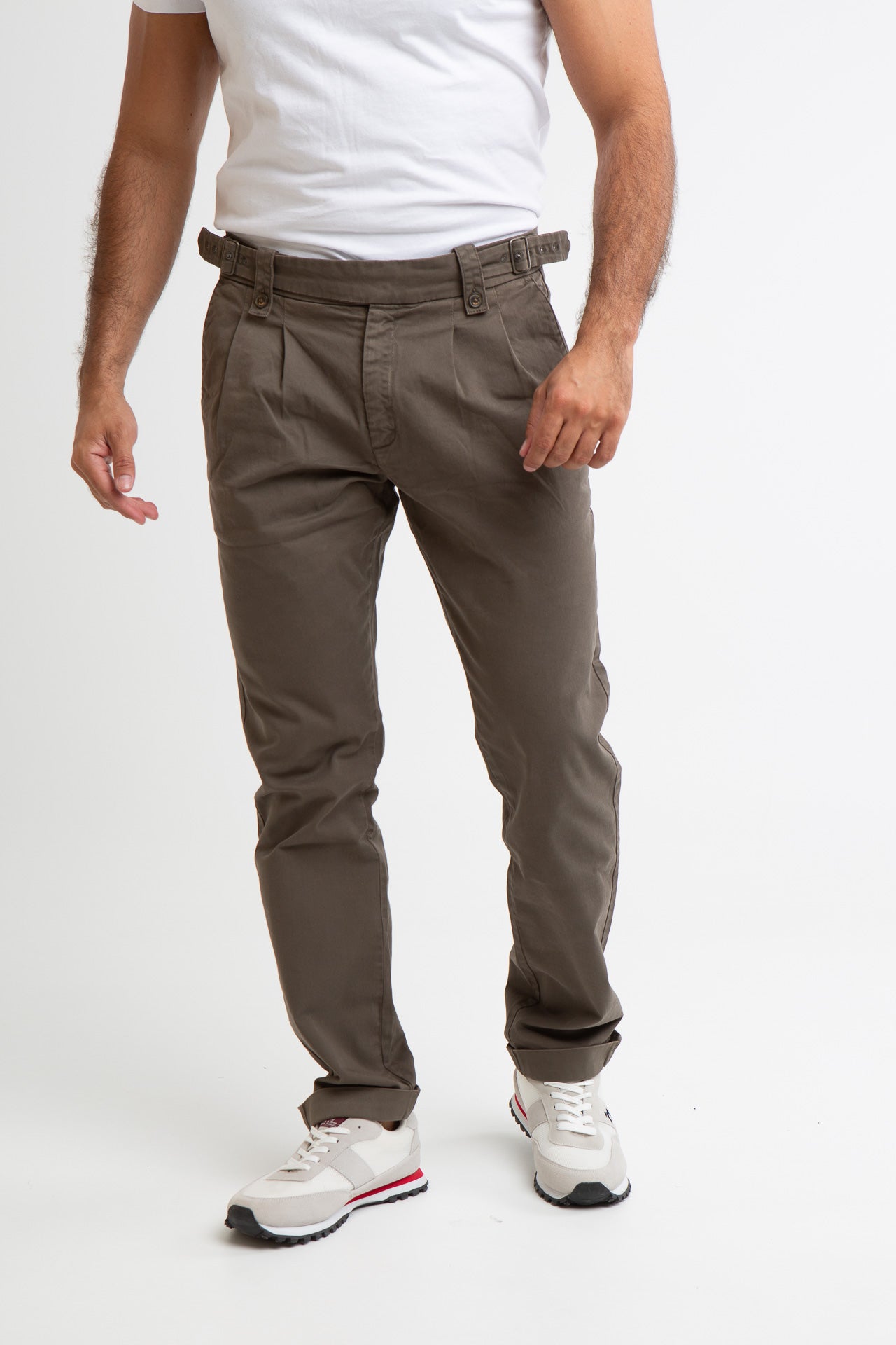 Pantalón Pinzas con Correas Khaki