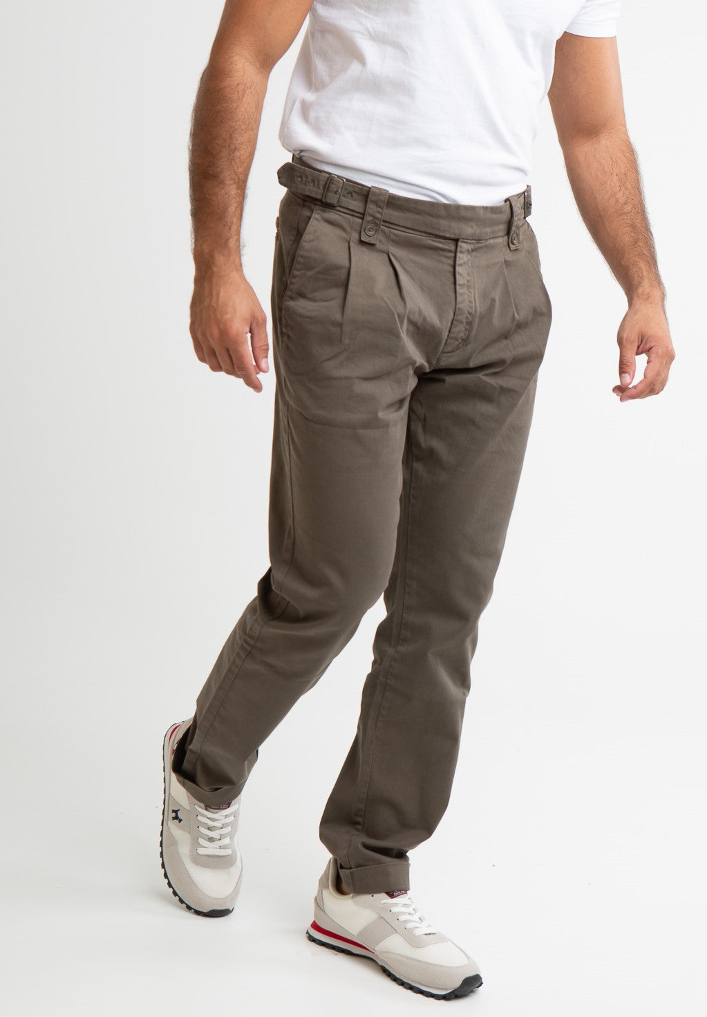 Pantalón Pinzas con Correas Khaki