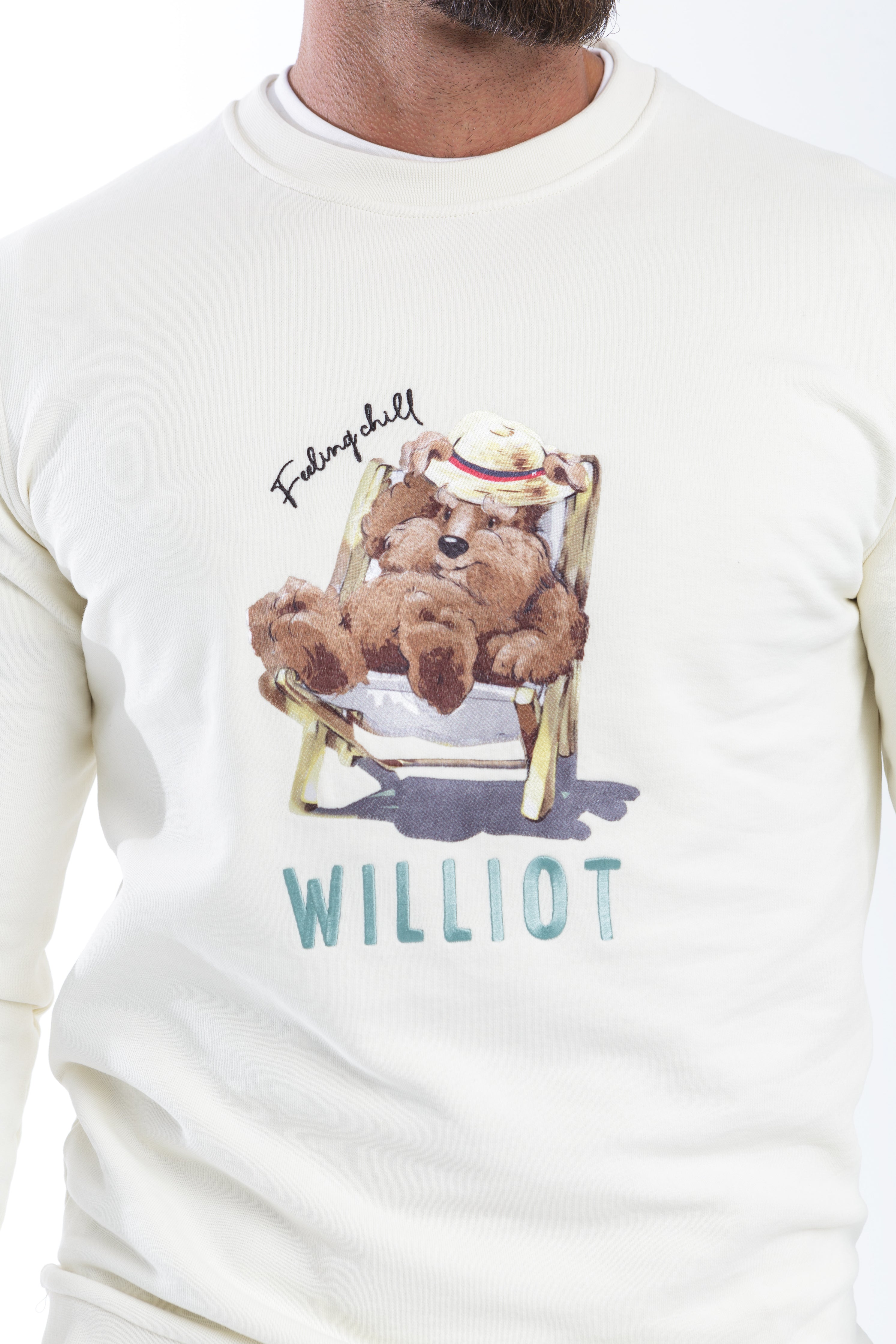 Sudadera Mr Williot Chill Amarillo Pastel