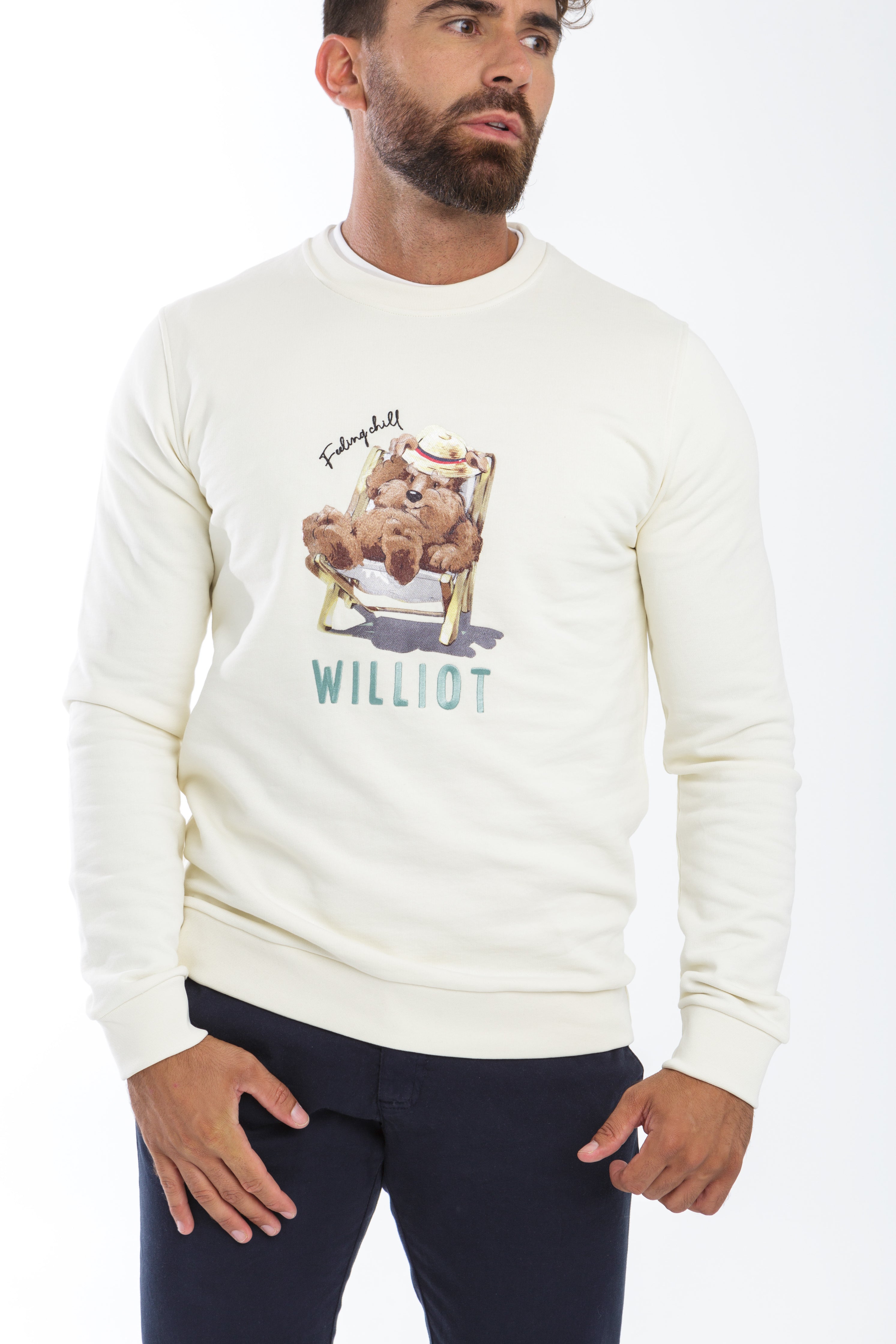 Sudadera Mr Williot Chill Amarillo Pastel
