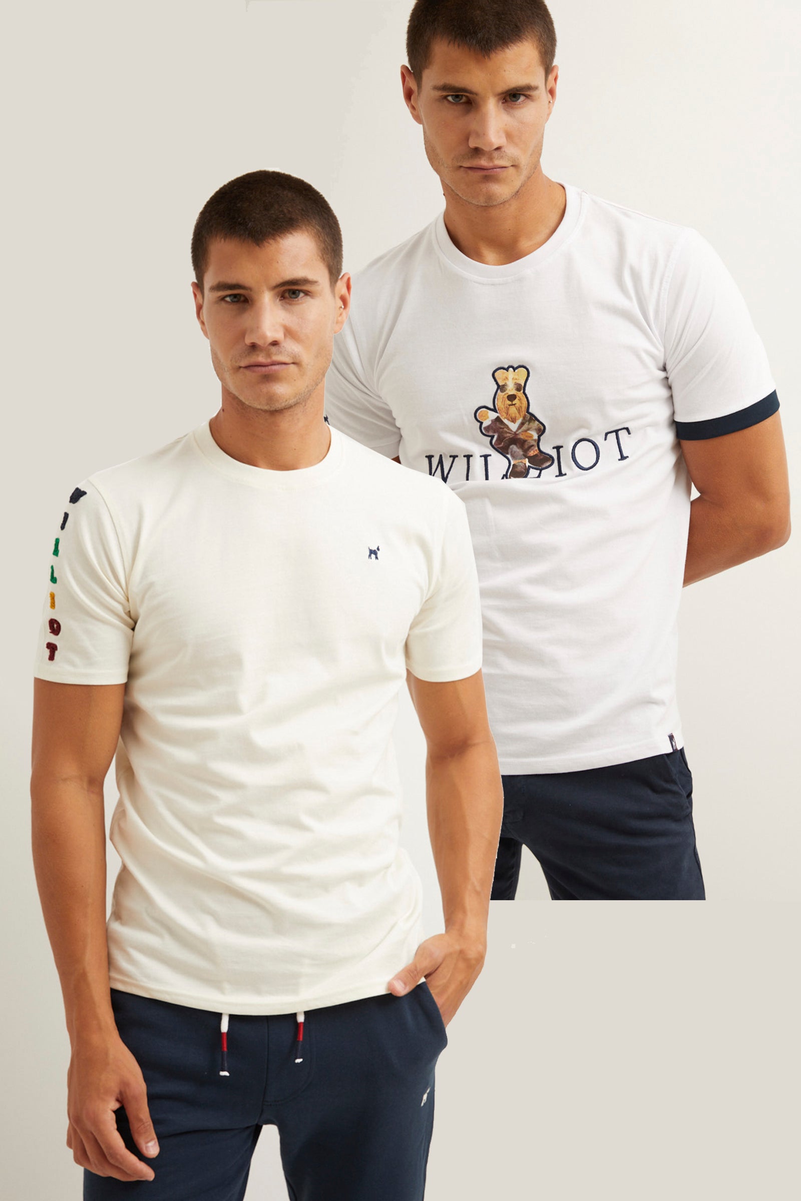 PACK 2 CAMISETAS  CREMA-BLANCA