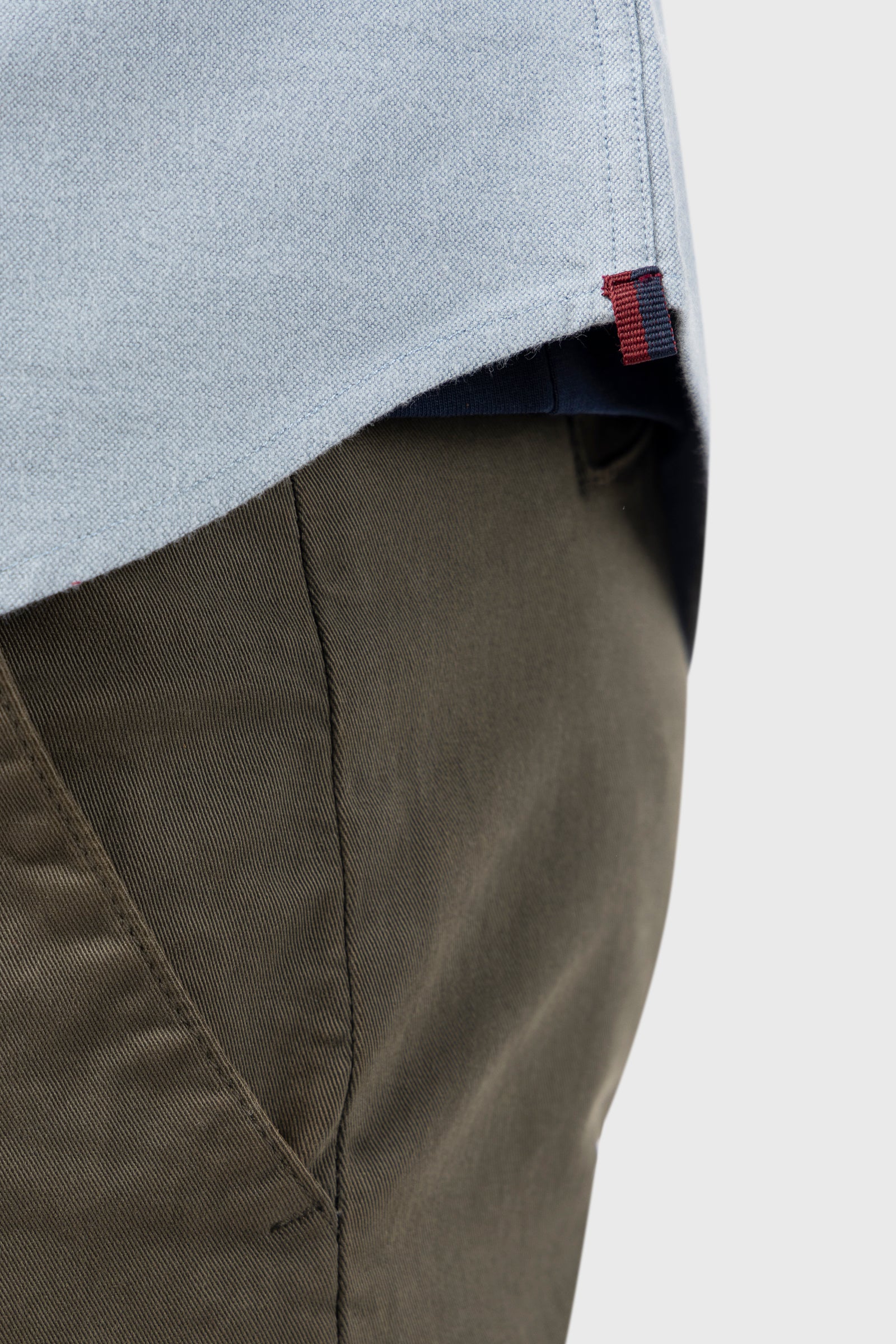 Camisa Oxford Pato Claro Acabado Brush
