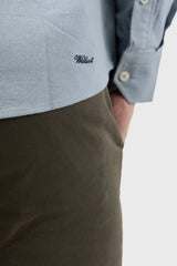 Camisa Oxford Pato Claro Acabado Brush