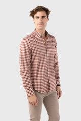 Camisa Cuadros Harvard Burdeos Slim Fit