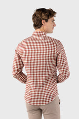 Camisa Cuadros Harvard Burdeos Slim Fit