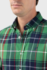 Camisa Viella Marino Verde Slim Fit