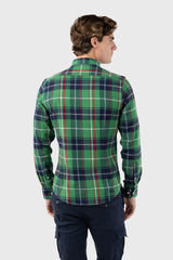 Camisa Viella Marino Verde Slim Fit