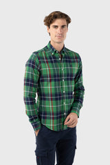 Camisa Viella Marino Verde Slim Fit